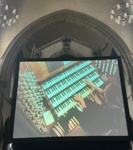 Keith shown playing on screen